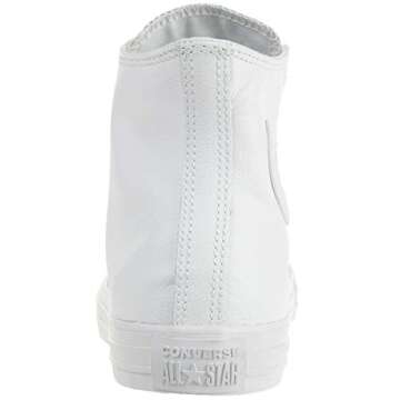 Converse Chuck Taylor All Star Leather Sneakers, White Monochrome, 12.5 US Women/10.5 US Men