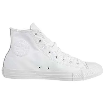 Converse Chuck Taylor All Star Leather Sneakers, White Monochrome, 12.5 US Women/10.5 US Men