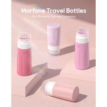Morfone 16 Pack Travel Bottles Set for Toiletries, TSA Approved Travel Containers Leak Proof Silicon...