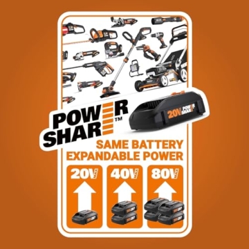 WORX Nitro WG543 20V Leaf Blower Cordless with Battery and Charger, Blowers for Lawn Care Only 3.8 Lbs, Cordless Leaf Blower Brushless Motor – Battery & Charger Included