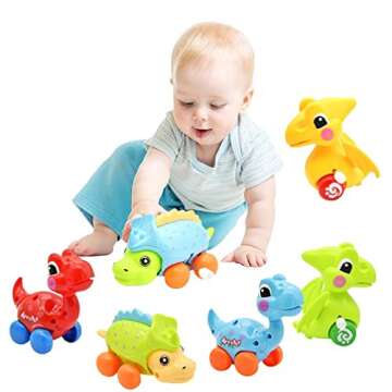 DIDUBUY Dinosaur Toys for 3 4 5 6 Year Old Boys Girls, Easter Basket Stuffers, Stocking Stuffers for...