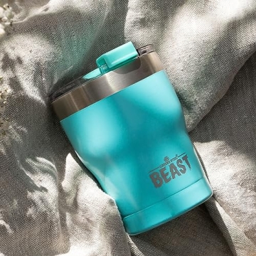 10 oz Aqua Blue Stainless Steel Vacuum Insulated Tumbler