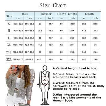 Trendy Cololura Sequin Open Front Jacket for Women