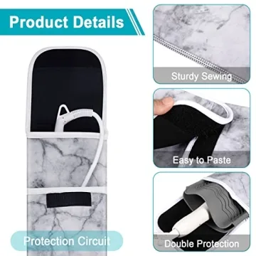 Shappy Heat Resistant Hair Tool Organizer Set Marble Style