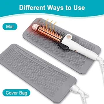 Shappy Heat Resistant Hair Tool Organizer Set Marble Style