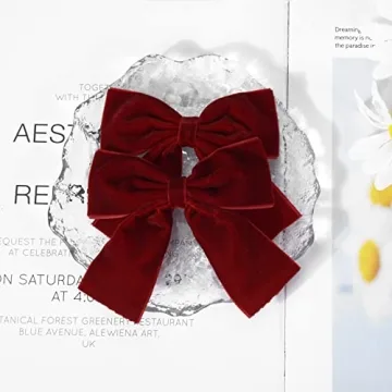 Super Cute Velvet Hair Bows for Little Girls - 2PCS Set