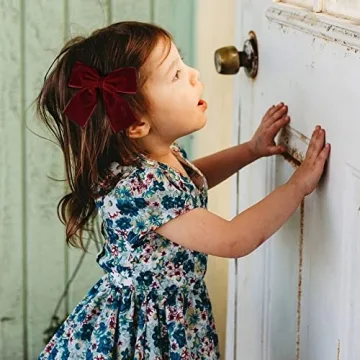 Super Cute Velvet Hair Bows for Little Girls - 2PCS Set