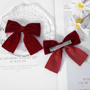 Super Cute Velvet Hair Bows for Little Girls - 2PCS Set