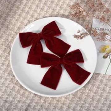Super Cute Velvet Hair Bows for Little Girls - 2PCS Set