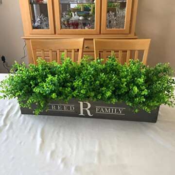 THE BLOOM TIMES Artificial Boxwood (Pack of 6), Artificial Greenery Stems Fake Outdoor Plants UV Resistant for Farmhouse Home Garden Wedding Indoor Outside Decor in Bulk Wholesale