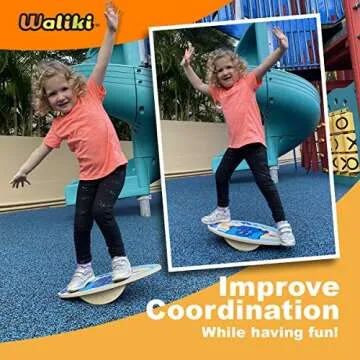 WALIKI Wooden Balance Board for Kids Ages 2-8
