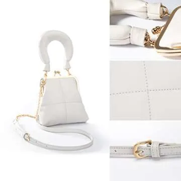 Milan Chiva Cute Purse Mini Crossbody Bags for Girls Design Handbags Fashion Tote Shoulder Bag MC-1005BG, Beige