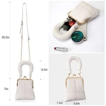 Milan Chiva Cute Purse Mini Crossbody Bags for Girls Design Handbags Fashion Tote Shoulder Bag MC-1005BG, Beige