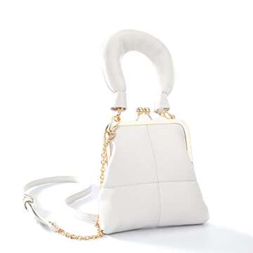 Milan Chiva Cute Purse Mini Crossbody Bags for Girls Design Handbags Fashion Tote Shoulder Bag MC-1005BG, Beige