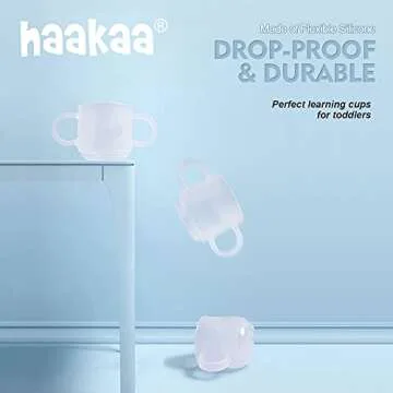 haakaa Silicone Toddler Cups, BPA Free Drop-proof Training Cups for Baby 6 Months+, 5 Ounce
