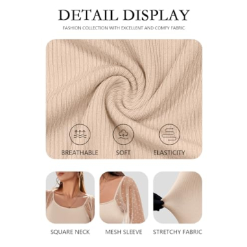 Stylish DOROSE Women's Mesh Long Sleeve Blouse Tops