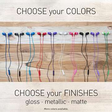 Panasonic ErgoFit Wired Earbuds, In-Ear Headphones with Microphone and Call Controller, Ergonomic Custom-Fit Earpieces (S/M/L), 3.5mm Jack for Phones and Laptops - RP-TCM125-VA (Metallic Purple)