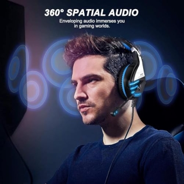 NPET HS10 Gaming Headset with LED Lights and Mic