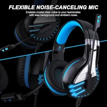 NPET HS10 Gaming Headset with LED Lights and Mic