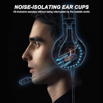 NPET HS10 Gaming Headset with LED Lights and Mic