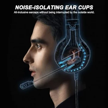 NPET HS10 Gaming Headset with LED Lights and Mic