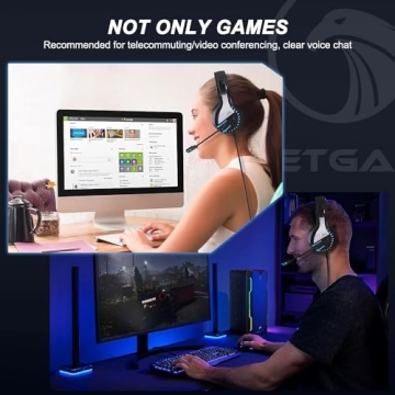 NPET HS10 Gaming Headset with LED Lights and Mic