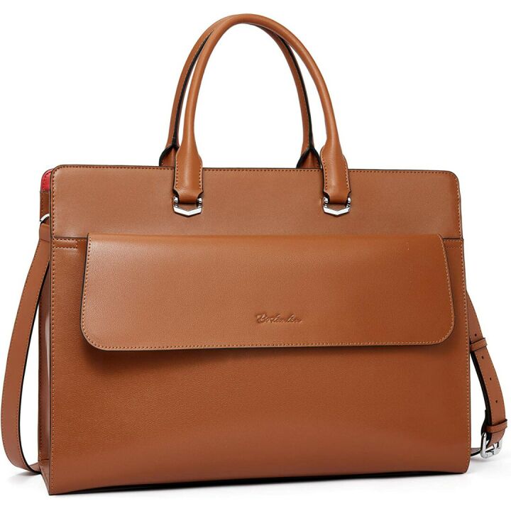 Stylish BOSTANTEN Women's 15.6" Leather Laptop Bag