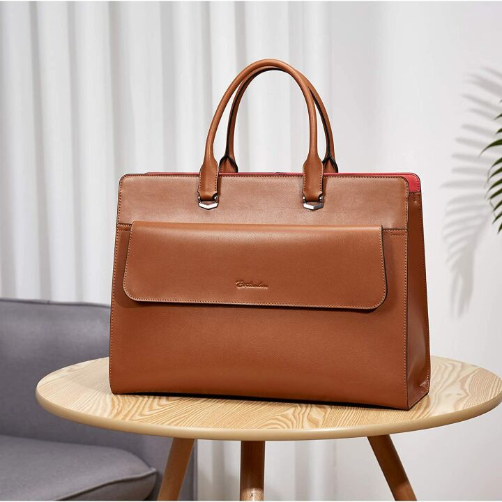 Stylish BOSTANTEN Women's 15.6" Leather Laptop Bag
