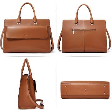 Stylish BOSTANTEN Women's 15.6" Leather Laptop Bag