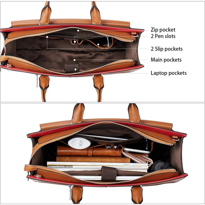 Stylish BOSTANTEN Women's 15.6" Leather Laptop Bag