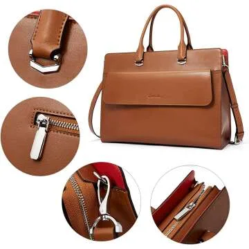 Stylish BOSTANTEN Women's 15.6" Leather Laptop Bag
