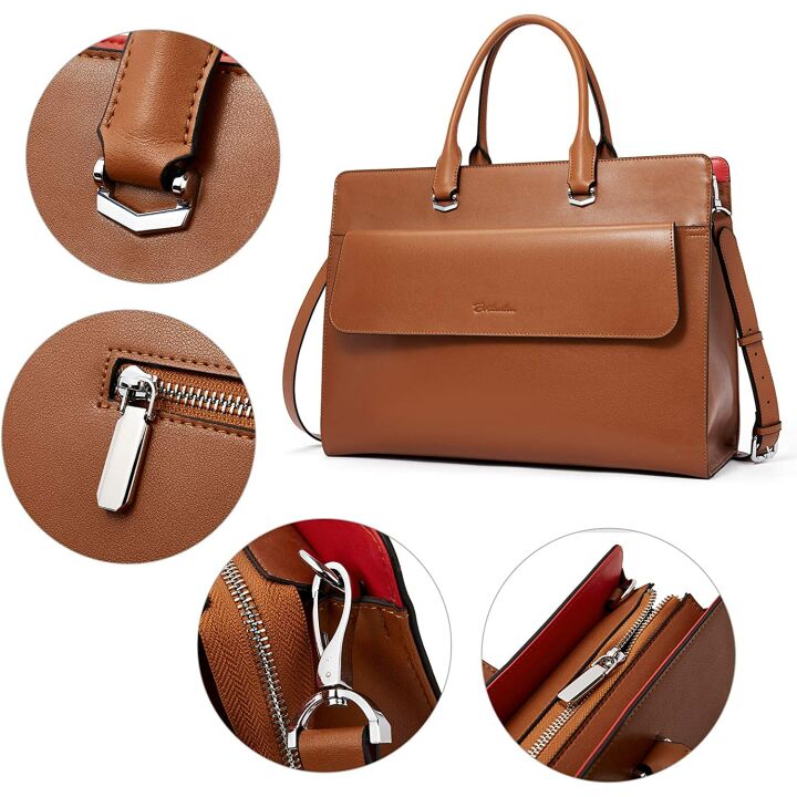 Stylish BOSTANTEN Women's 15.6" Leather Laptop Bag