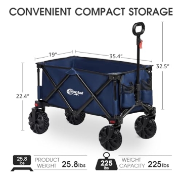 Heavy Duty Folding Utility Wagon for Beach and Outdoor