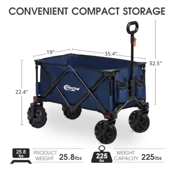 Heavy Duty Folding Utility Wagon for Beach and Outdoor