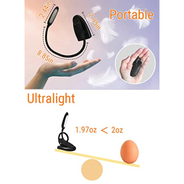 Rechargeable Book Light - 3 Color Modes Eye Care Solution
