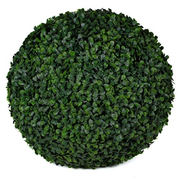 15" Boxwood Topiary Ball - Indoor/Outdoor Plant Decor