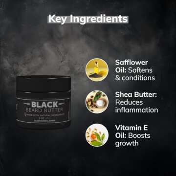 Men's Beard Butter for Conditioning & Hydration - 2oz