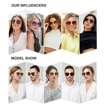 SOJOS Oversized Square Sunglasses UV Protection Retro Style