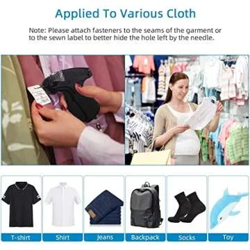 Standard Price Tagging Gun, 2206 Pcs Tagging Gun Kit for Clothing Clothes Label Tag Gun with 2000Pcs 2'' Barbs Fasteners Attachment & 6 Needles 200 Clothing Labels Family Yard Sale Tagging Gun Set