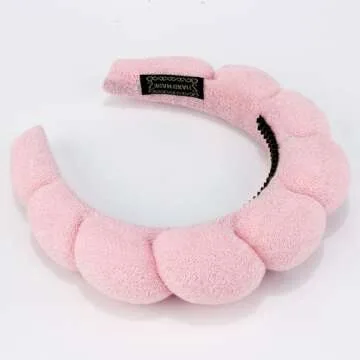 Chanaco Skincare Headband Spa Headband Makeup Headband Face Wash Headband Non-slip Pink Sponge Hair Band Blue Headband for Washing Face Hair Accessories for Women Girls Gifts