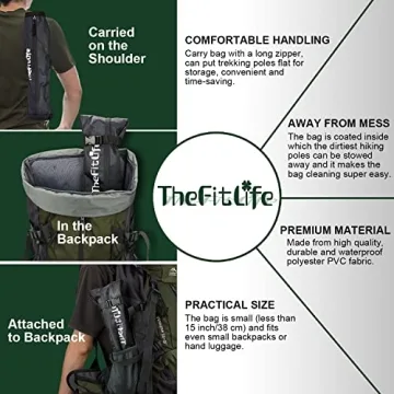TheFitLife Collapsible Trekking Poles for Hiking – Lightweight & Durable