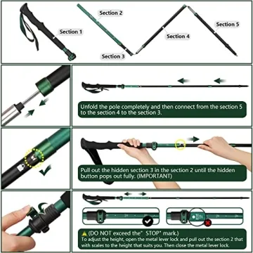 TheFitLife Collapsible Trekking Poles for Hiking – Lightweight & Durable