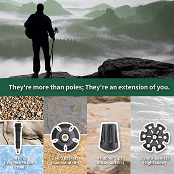 TheFitLife Collapsible Trekking Poles for Hiking – Lightweight & Durable