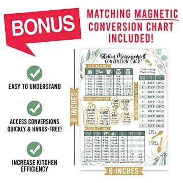 Hadley Designs Magnetic Meal Planner for Refrigerator, Greenery Magnetic Weekly Menu Board Chart, Weekly Meal Planner Dry Erase Board for Refrigerator, Magnetic Menu Board for Fridge