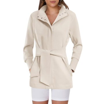 Stylish ANRABESS Women's Belted Casual Jacket for 2024