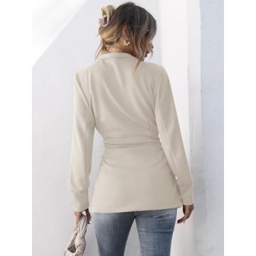 Stylish ANRABESS Women's Belted Casual Jacket for 2024