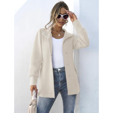 Stylish ANRABESS Women's Belted Casual Jacket for 2024