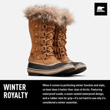 Sorel Women's Winter Boots, Brown Camel Brown Black, 8.5