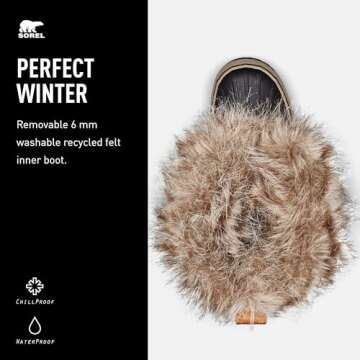 Sorel Women's Winter Boots, Brown Camel Brown Black, 8.5