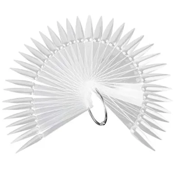 160 Pieces Nail Swatch Sticks Display Sticks Stiletto Nail Polish Color Sample Sticks Clear Tester S...